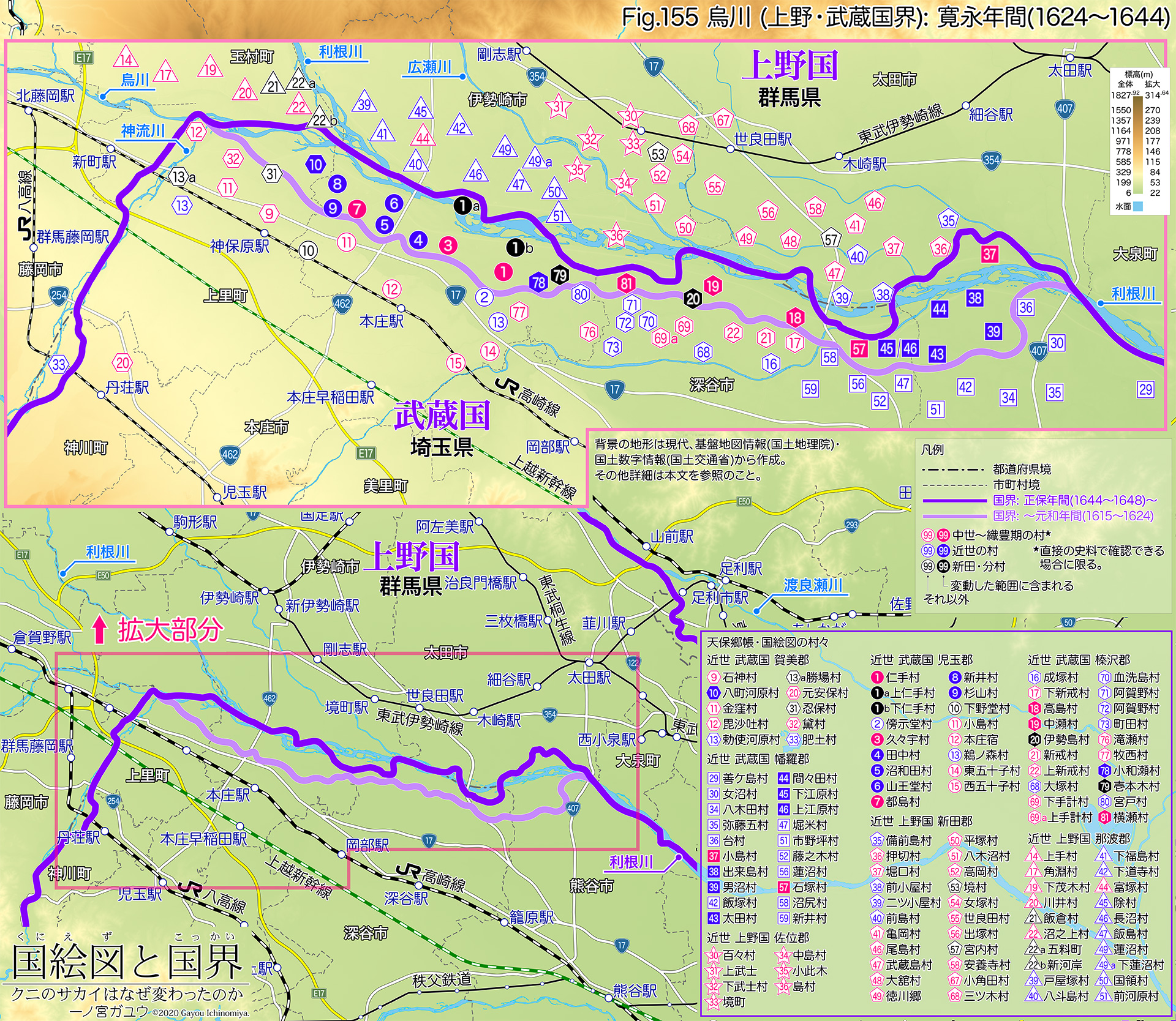 Fig.155 烏川 (上野・武蔵国界): 寛永年間(1624~1644)
