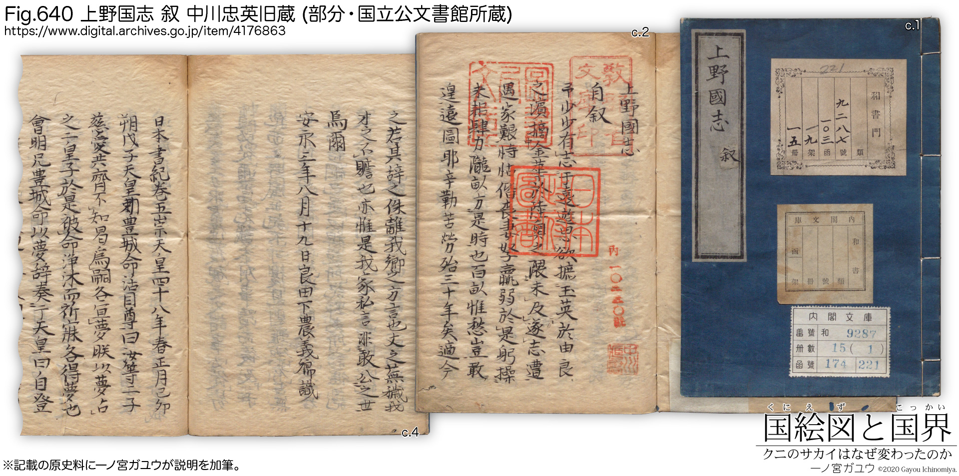 Fig.640 上野国志 叙 中川忠英旧蔵 (部分・国立公文書館 所蔵)